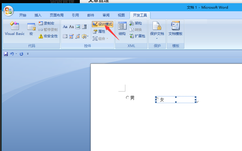 在Word2003文档窗口中使用复选框或单选按钮