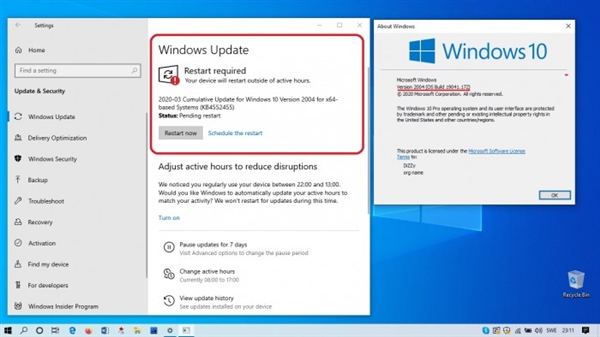 微软Windows10V2004第六次累计更新发布 一系列Bug修复