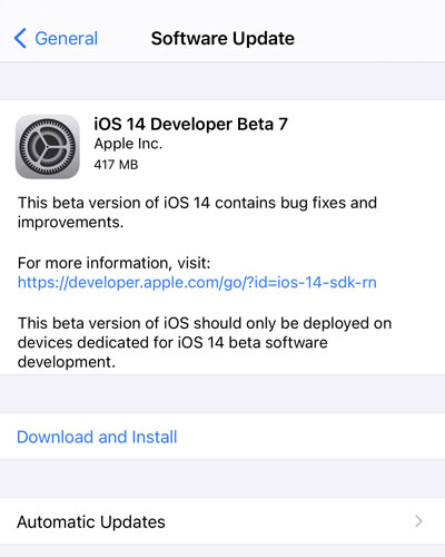 科技知识：iOS14beta7描述文件怎么下载安装 iOS14beta7描述文件下载安装教程