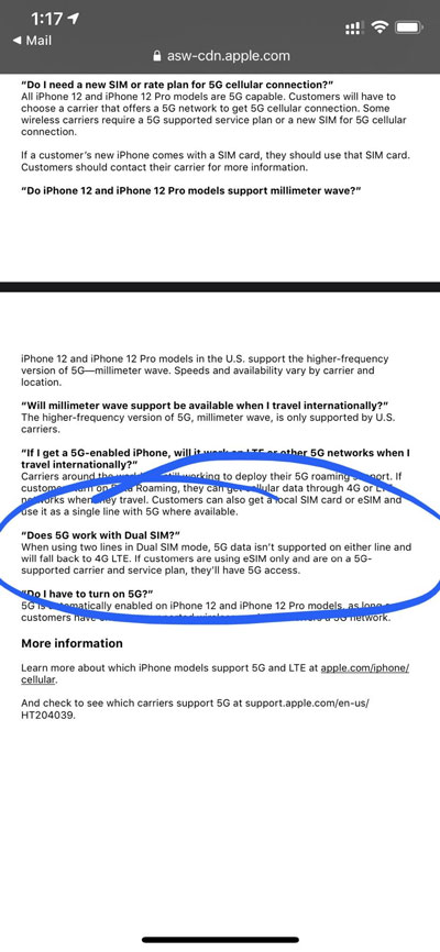 国行 iPhone 12 系列支持双卡模式下使用5G网络