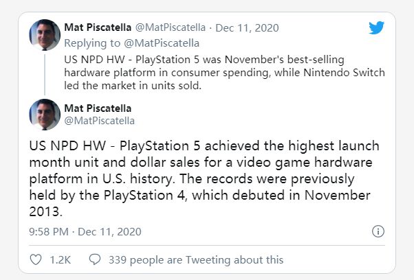 索尼宣布：PS5游戏主机破首发记录 年底将继续补货
