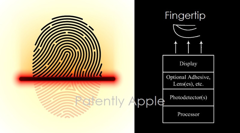 iPhone屏下指纹鉴别专利曝光：含光电传感器列阵，可测量深度信息