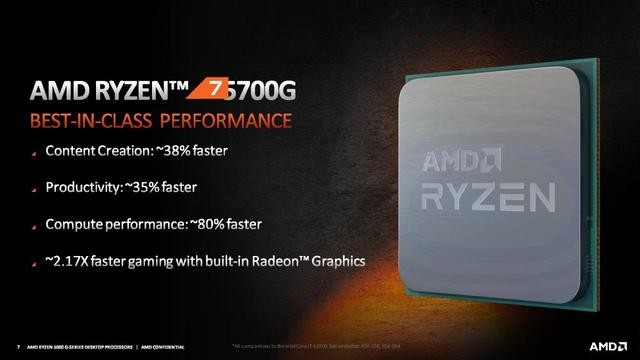AMD发布锐龙5000G系列桌面APU 将通过OEM渠道推出