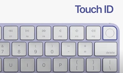 带 Touch ID 的苹果妙控键盘与所有 M1 Mac 兼容，但目前只与 iMac 一起销售
