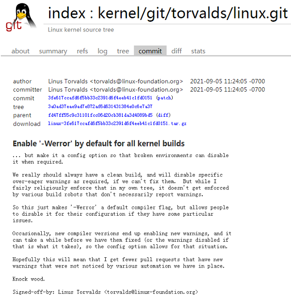 Linux 5.15 所有内核构建将默认启用 “ - Werror ” 编译器标记