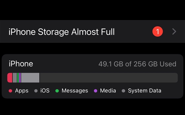 iOS 15 翻车：一直提示 iPhone 储存空间将满