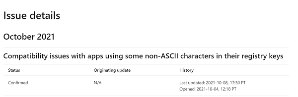 微软 Win11 正式版不兼容注册表中带有非 ASCII 字符的应用程序