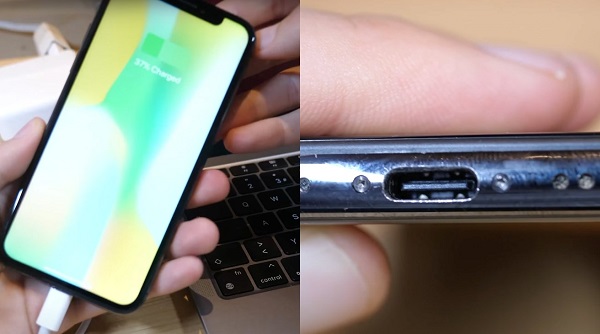 一款iPhone接口被改成USB-C接口，并可以正常使用