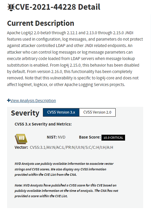 CISA：Log4j漏洞影响巨大，将面临一场安全持久战