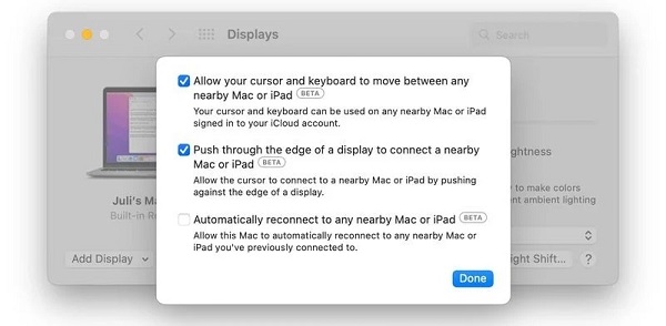 ipad15.4beta苹果允许用户通过一套鼠标和键盘控制多台Mac和iPad
