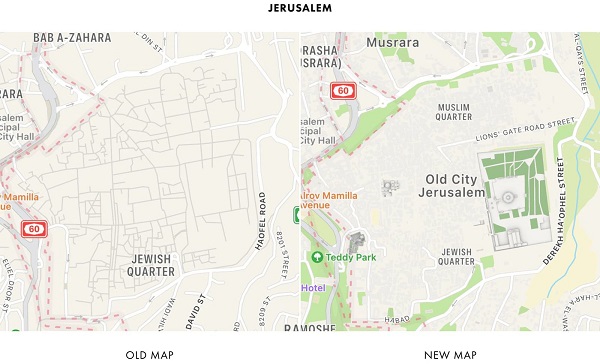 苹果地图开始在以色列、巴勒斯坦、沙特阿拉伯测试改进后的设计