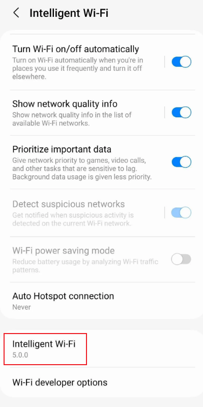 三星One UI 5 迎来全新 Wi-Fi 开发者选项：连点10次