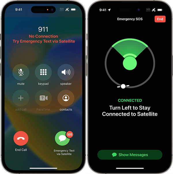 iPhone 14拥有的卫星连接功能是如何工作的？