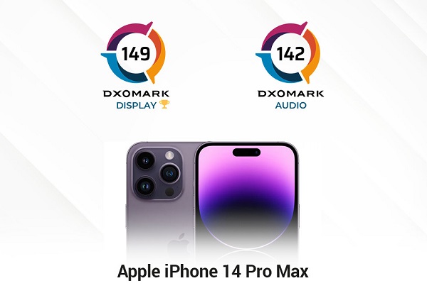 DXOMARK iPhone 14 Pro Max屏幕和音频分数发布：屏幕总分149、音频总分142