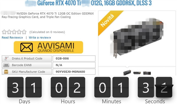 RTX 4080 12GB改名RTX 4070 Ti回归美国时间2023年1月5日上架销售