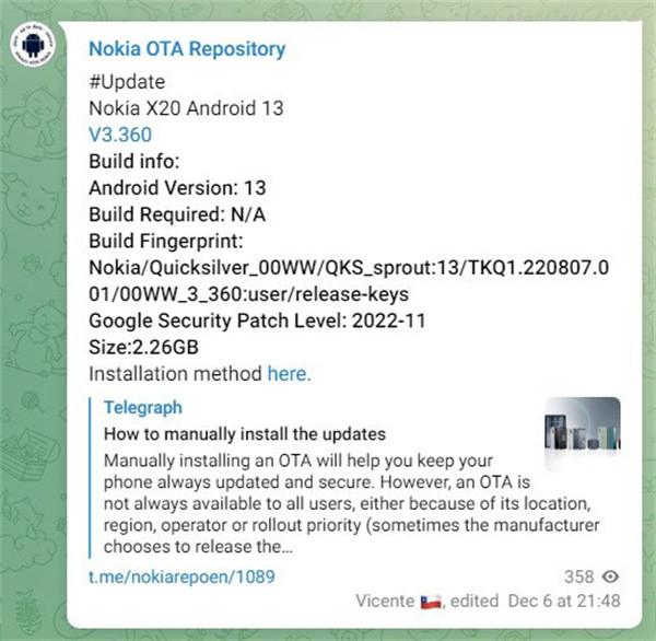 诺基亚：Nokia X10 / X20 将会成为首批升级到安卓 13 的设备