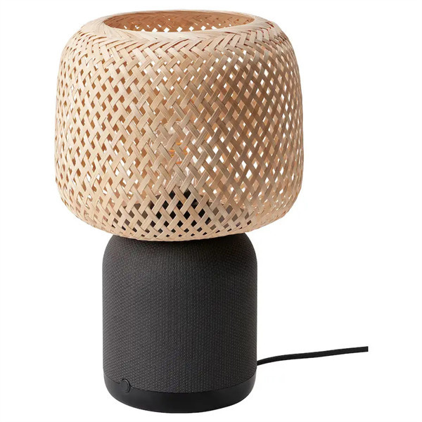 宜家和 Sonos 合作推出SYMFONISK 音箱台灯：支持 Wi-Fi，配有竹子编织的灯罩