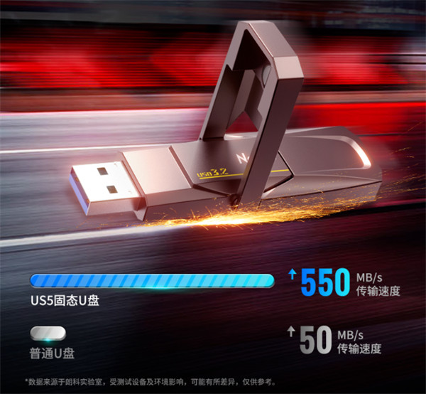 朗科 US5 固态 U 盘开售：读速达 550MB/s，售价 129 元起