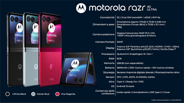 摩托罗拉 Razr 40 Ultra折叠手机规格曝光：内屏 6.9 英寸