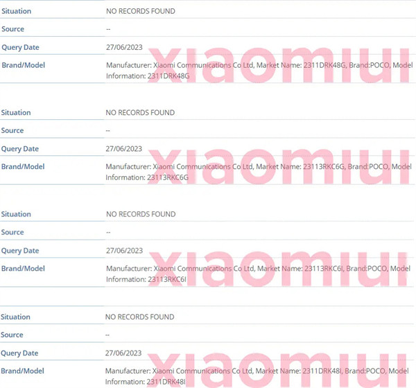 Redmi K70系列手机现身 IMEI 数据库