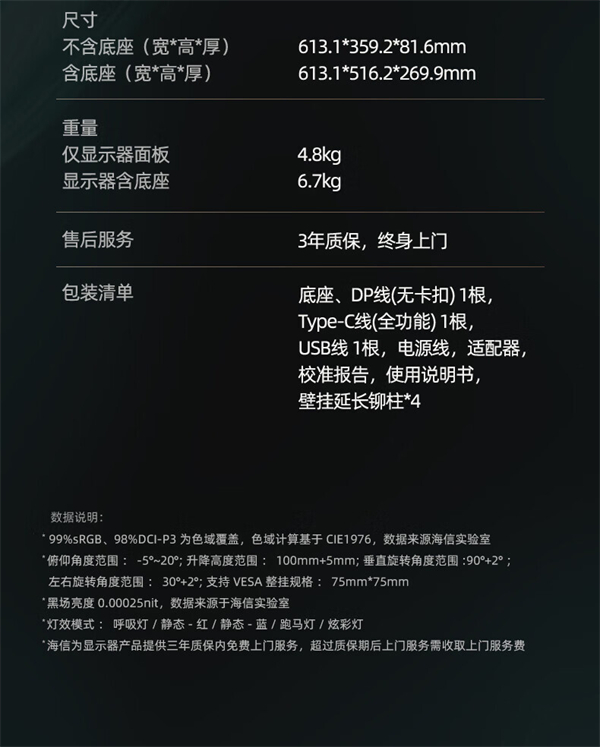 海信推出《黑神话：悟空》联名款显示器27G7K-PRO