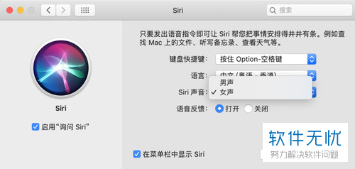 怎么在macBook苹果电脑上切换Siri语言？