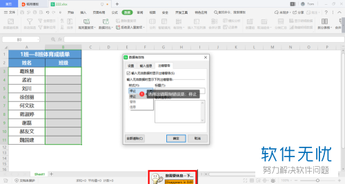 电脑wps表格怎么对单元格有效性进行设置