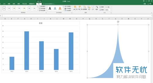 如何在Excel中制作山峰柱状图
