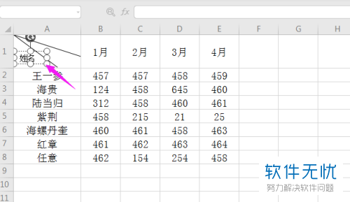 如何给Excel表格制作多条斜线表头