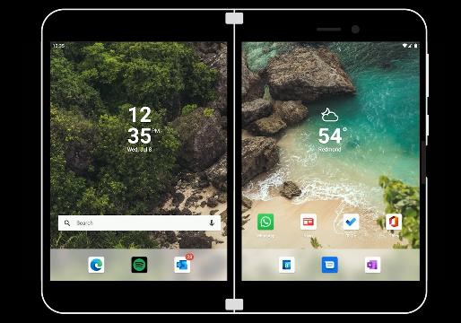微软 “Surface Duo”上手体验视频：双屏下的安卓系统