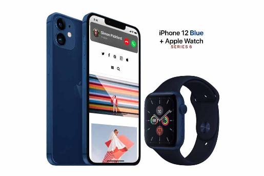 海军蓝配色 iPhone 12 Max/Apple Watch 概念渲染图曝光