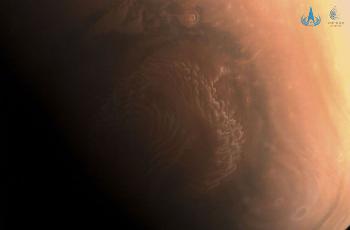 国家航天局发布天问一号拍摄高清火星影像