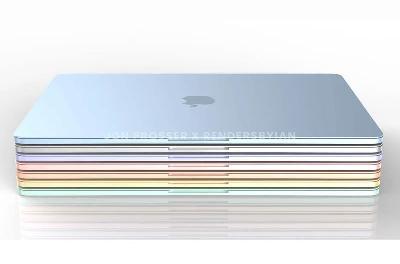 重大设计变更，苹果新一代七彩 MacBook Air 渲染图曝光：白色键盘 + 触控板变小