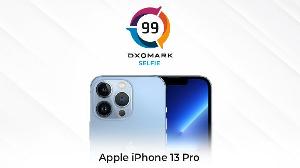 DXOMARK发布iPhone13 Pro自拍评测，自拍得分99