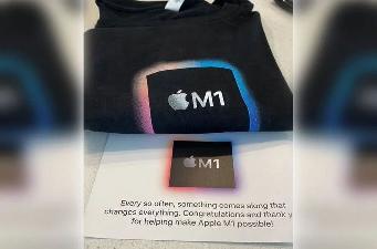 苹果向工程师赠送“Apple M1”特殊T恤