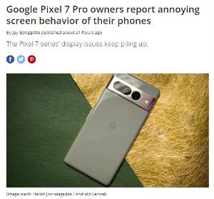 谷歌 Pixel 7 Pro 又出问题，用户吐槽屏幕滑动时不顺畅，打字经常键盘失灵