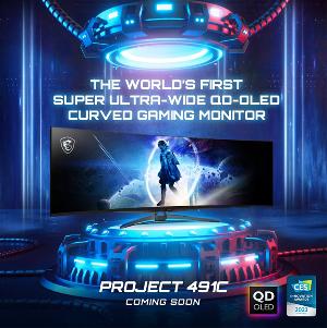 微星预热Project 491C全球首款240Hz的超宽屏曲面QD-OLED游戏显示器