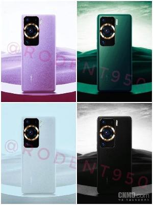华为P60系列四个新配色曝光，浓郁的紫色、绿色、黑色和blingbling的银/白色