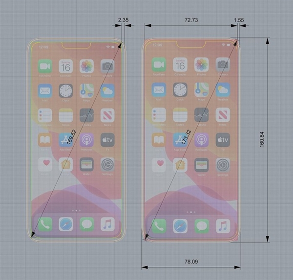 接近真机的iPhone 12 Pro高清渲染图：刘海变小+后置浴霸四摄