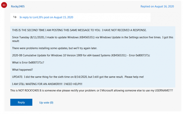 本月Windows 10累积更新再出BUG，安装时跳出错误代码