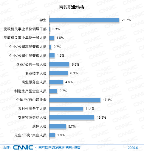 中国网民学历调查：本科及以上还不到10％