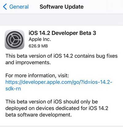 iOS14.2beta3更新了什么