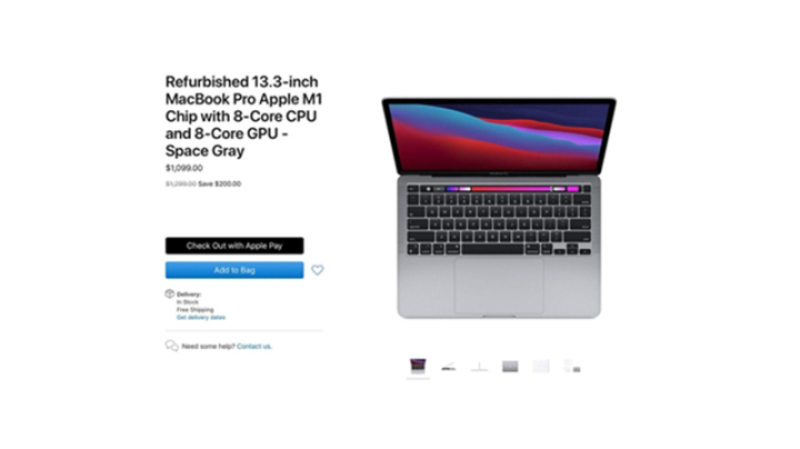 苹果M1 MacBook官翻版开卖：原价八五折、能少花1500元