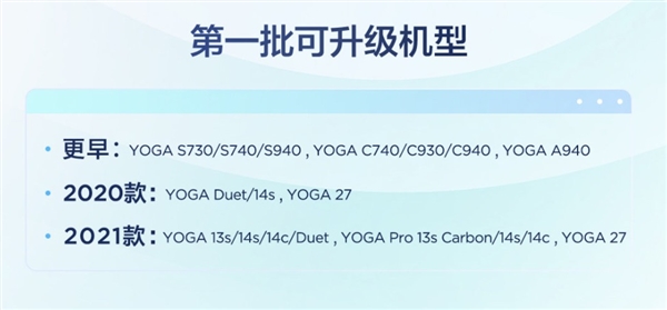 联想公布旗下小新、YOGA笔记本Win11升级计划，将于下周正式推送