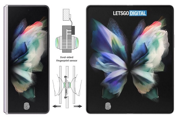 三星新的专利显示，将为Galaxy Z Fold4可折叠手机配备屏下指纹传感器