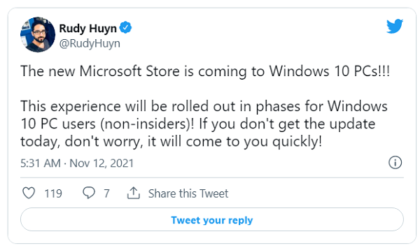 官宣：新的 Windows 11 商店已向所有 Windows 10 用户推出