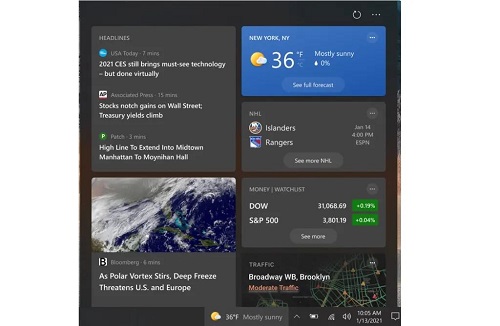 微软 Win11 天气小组件将重新出现在任务栏中：实时显示动态天气