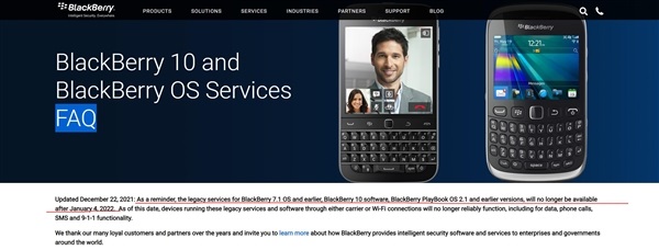 黑莓BlackBerry OS停服，手机直接变砖