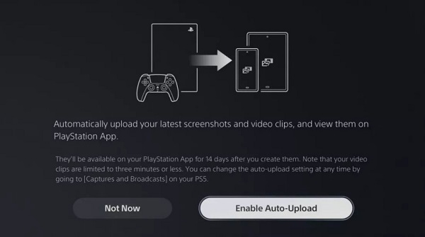 索尼为PS5增加功能，让用户可以将游戏截图/视频，高画质传输到手机上